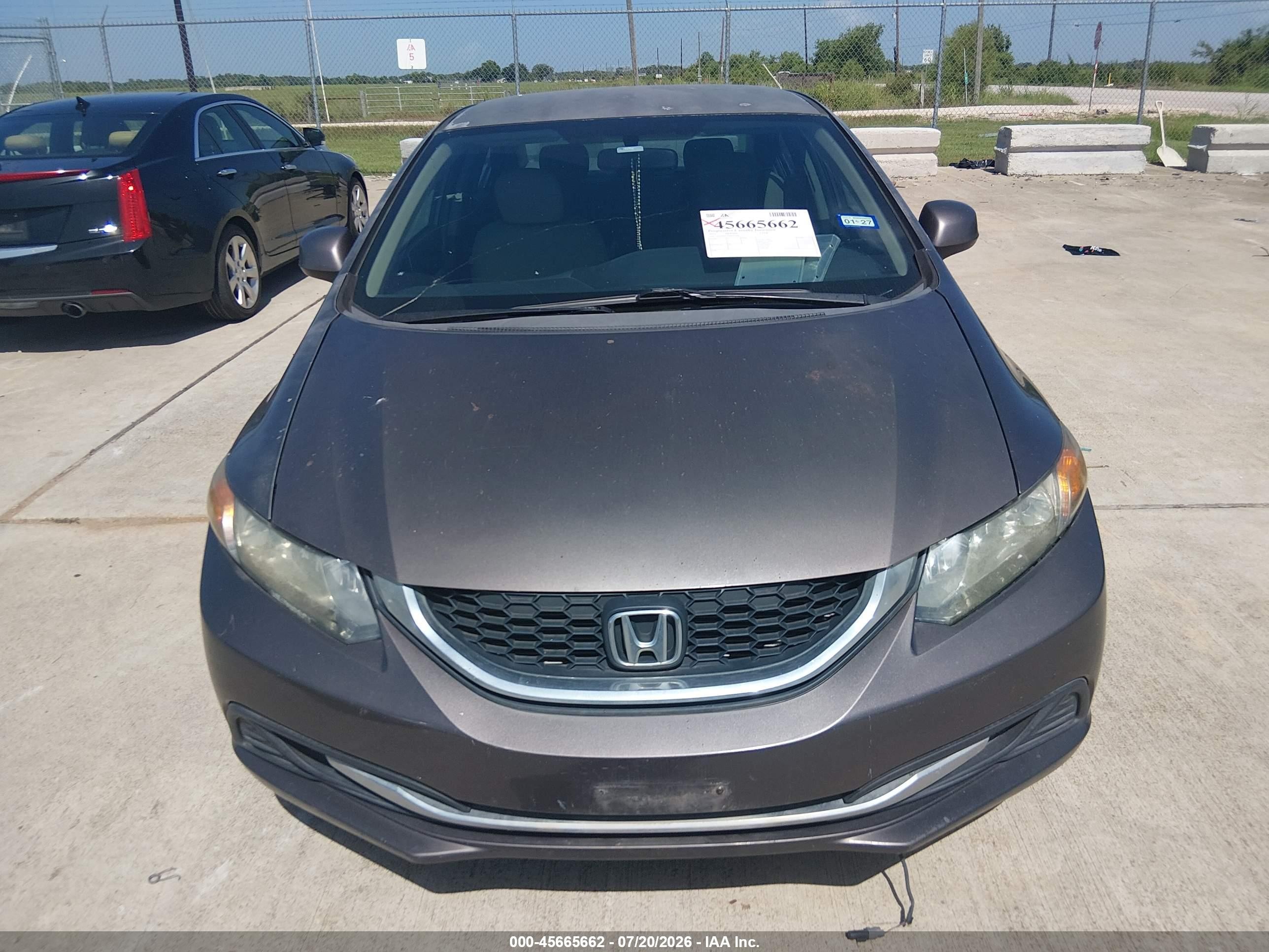 2013 Honda Civic Lx Gray vin: 2HGFB2F52DH593446