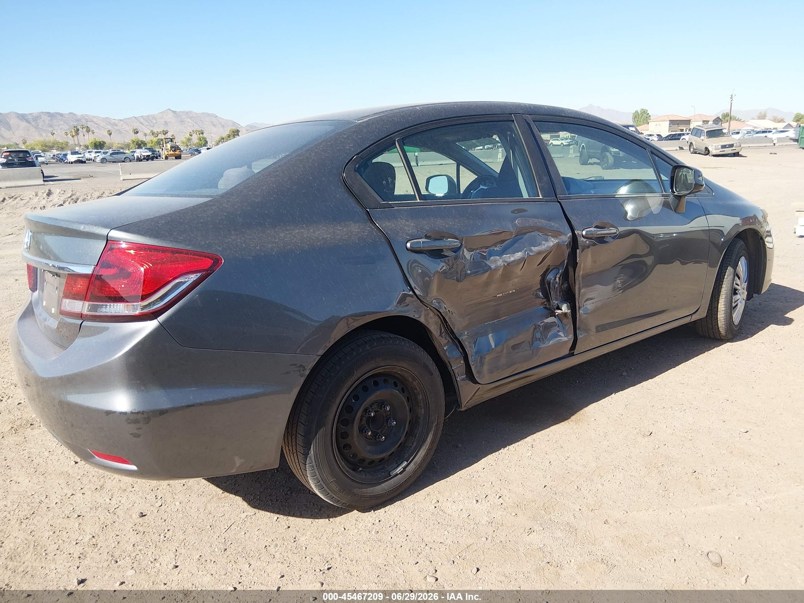 2013 Honda Civic Lx Gray vin: 2HGFB2F52DH594693