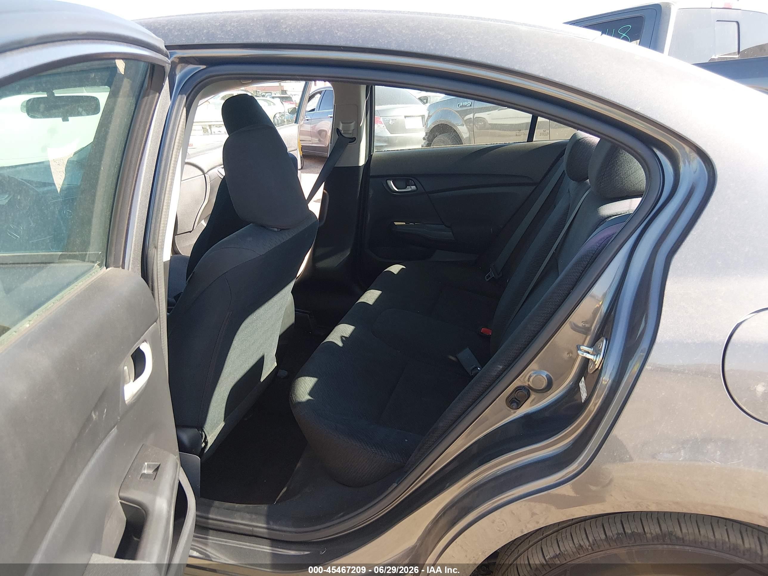 2013 Honda Civic Lx Gray vin: 2HGFB2F52DH594693