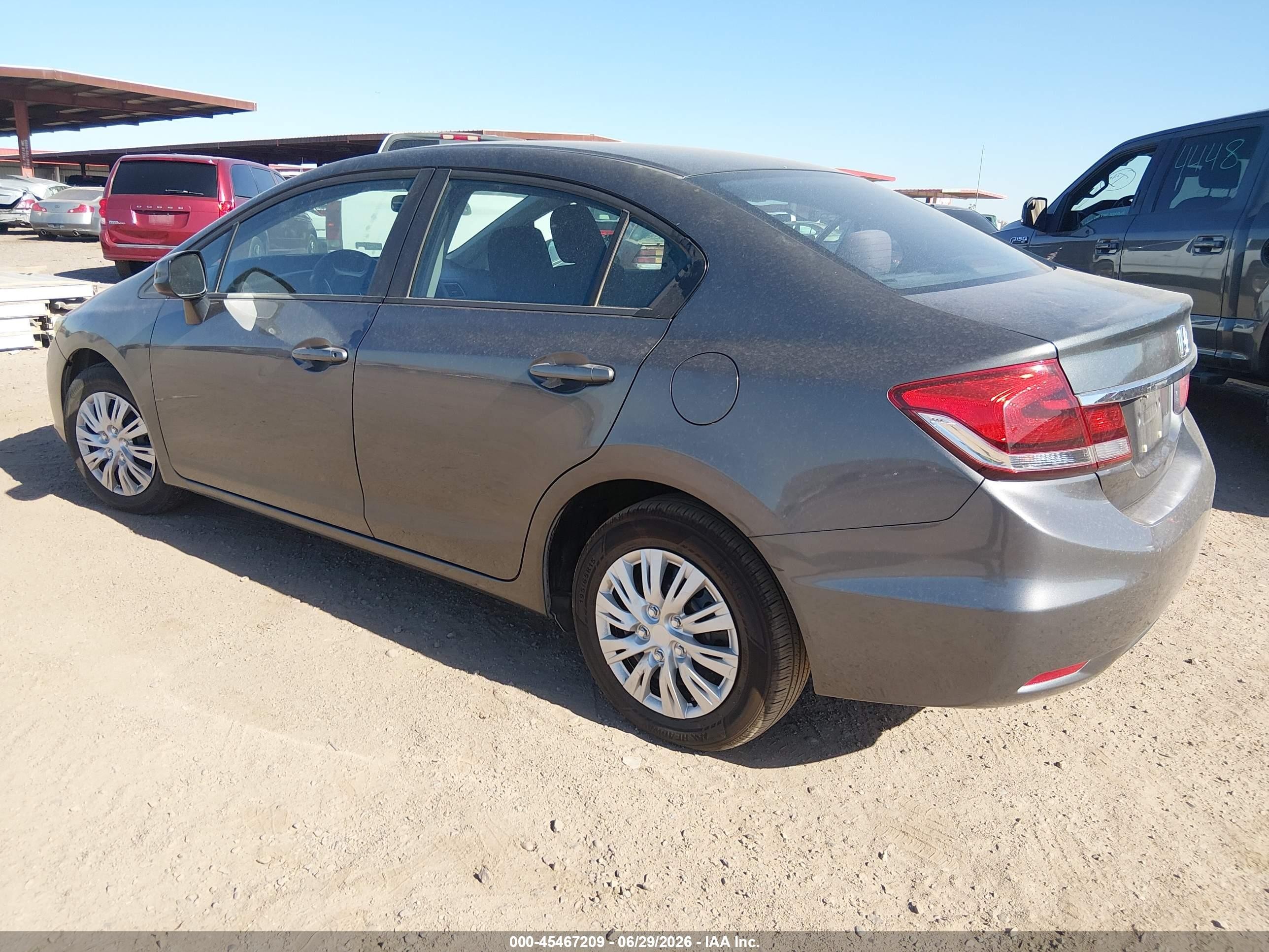 2013 Honda Civic Lx Gray vin: 2HGFB2F52DH594693