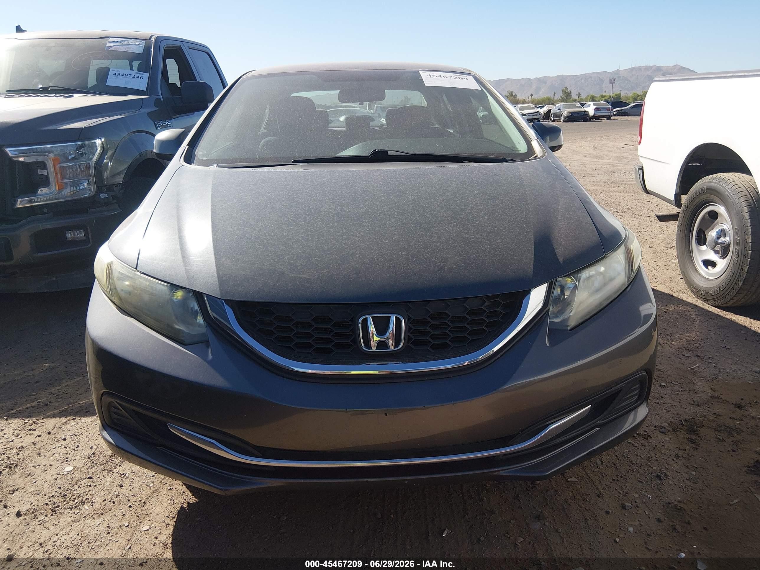 2013 Honda Civic Lx Gray vin: 2HGFB2F52DH594693