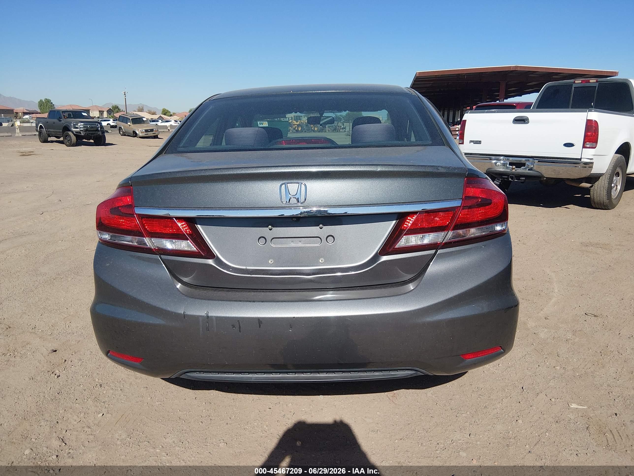 2013 Honda Civic Lx Gray vin: 2HGFB2F52DH594693