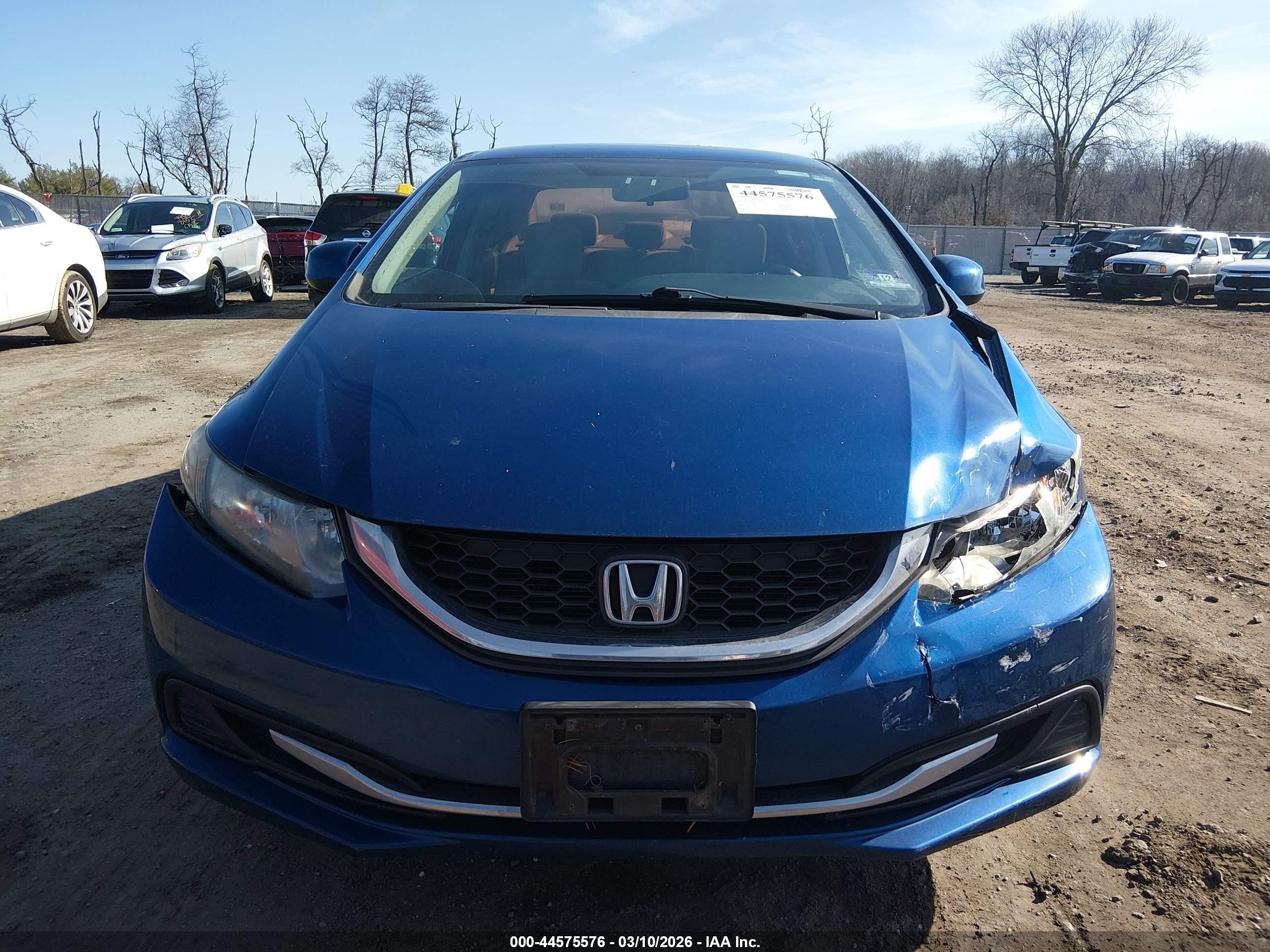 2013 Honda Civic Lx Blue vin: 2HGFB2F52DH596637