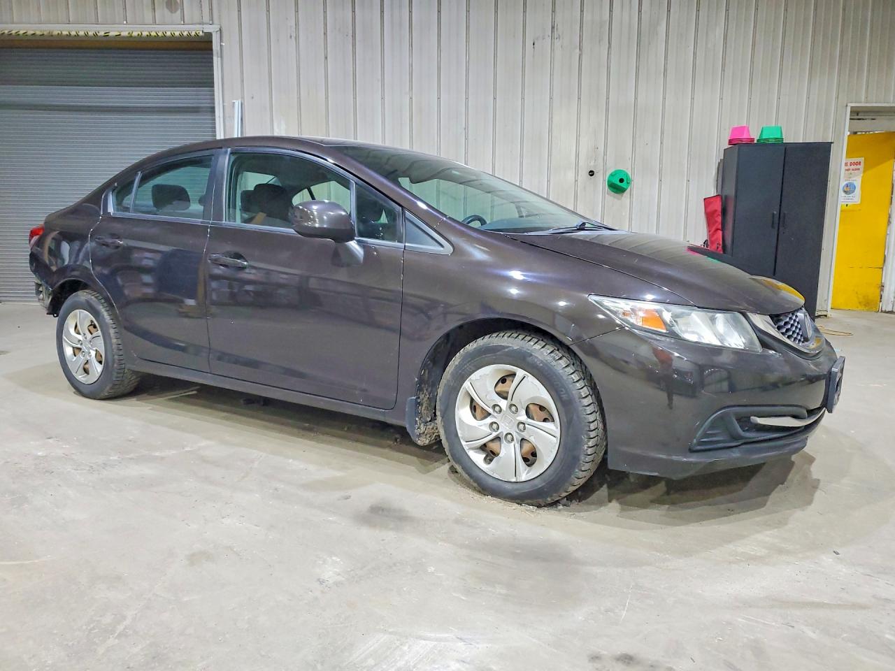 2013 Honda Civic Lx Brown vin: 2HGFB2F52DH597626