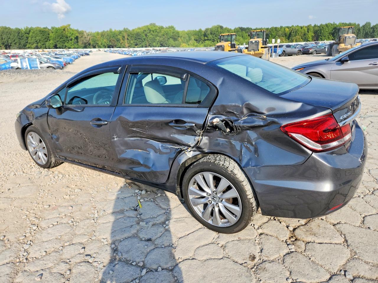 2013 Honda Civic Lx Gray vin: 2HGFB2F52DH598517