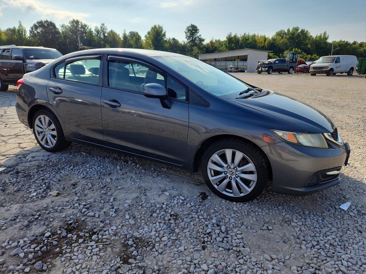 2013 Honda Civic Lx Gray vin: 2HGFB2F52DH598517