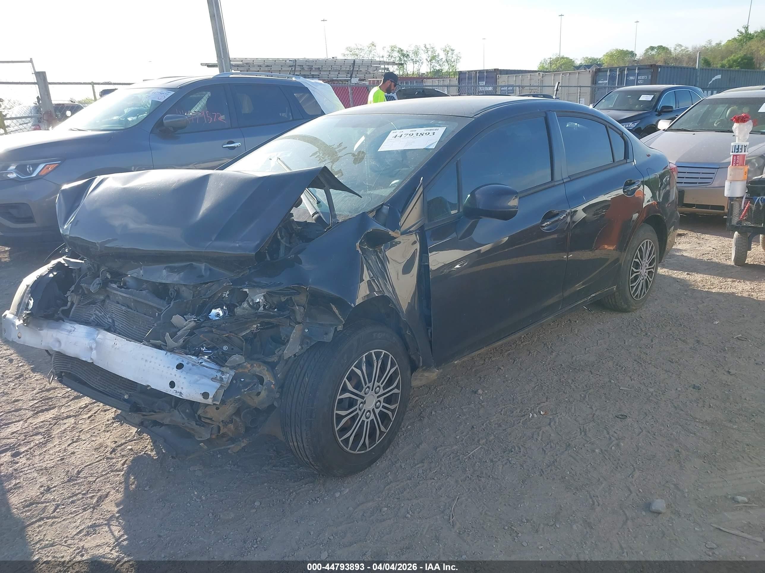 2013 Honda Civic Lx Черный vin: 2HGFB2F52DH599280