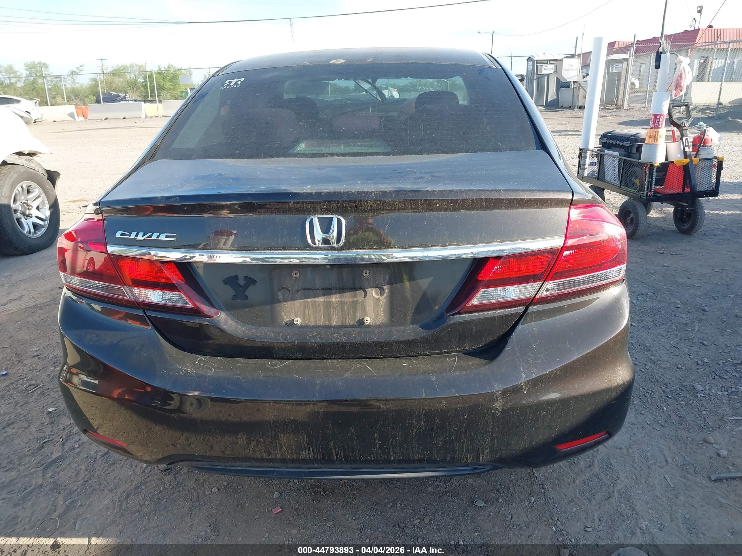 2013 Honda Civic Lx Черный vin: 2HGFB2F52DH599280