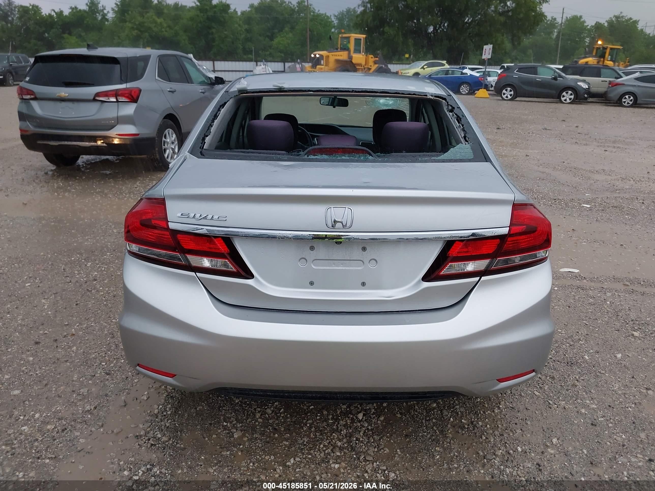 2013 Honda Civic Lx Silver vin: 2HGFB2F52DH600220