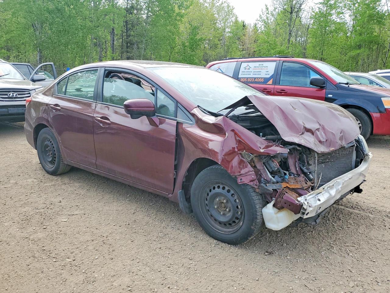 2014 Honda Civic Lx Burgundy vin: 2HGFB2F52EH014599