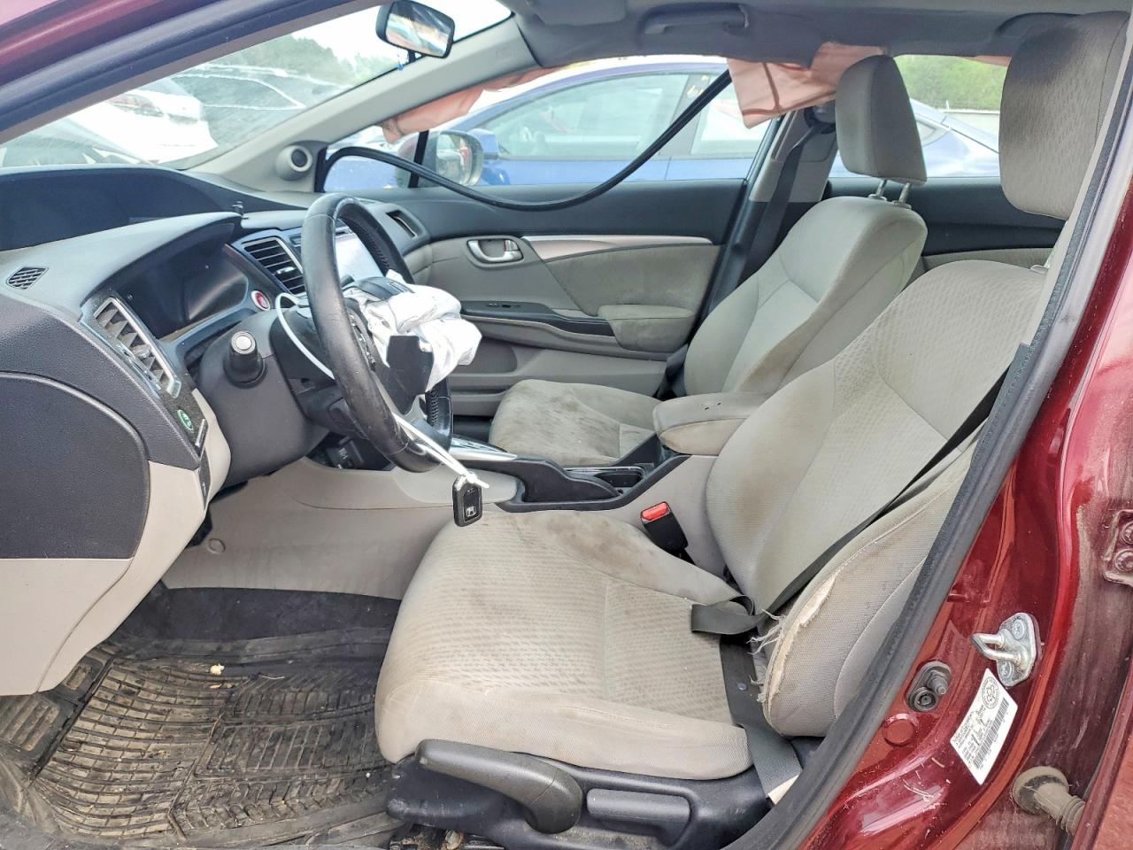 2014 Honda Civic Lx Burgundy vin: 2HGFB2F52EH014599
