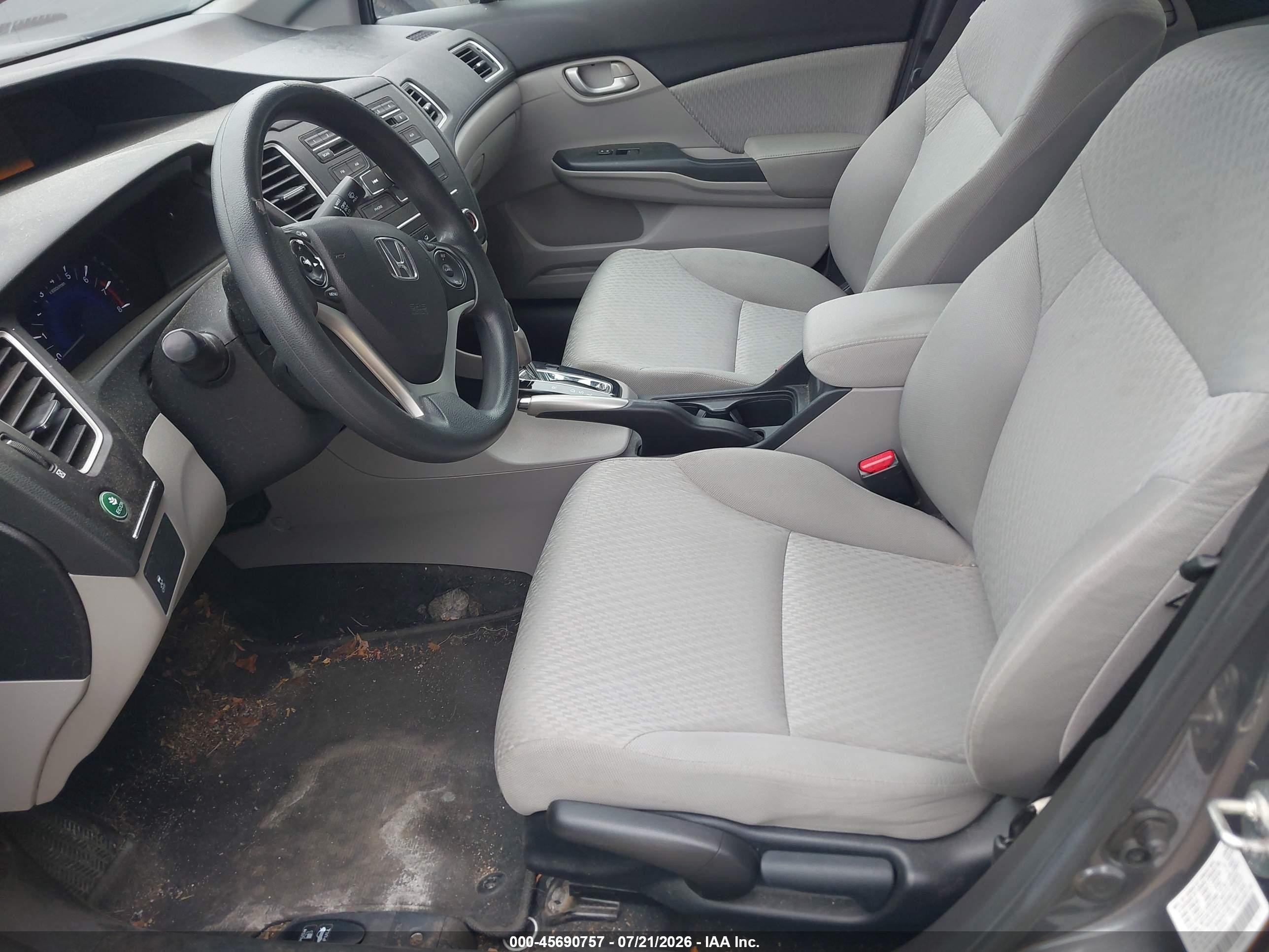 2014 Honda Civic Lx Gray vin: 2HGFB2F52EH510132