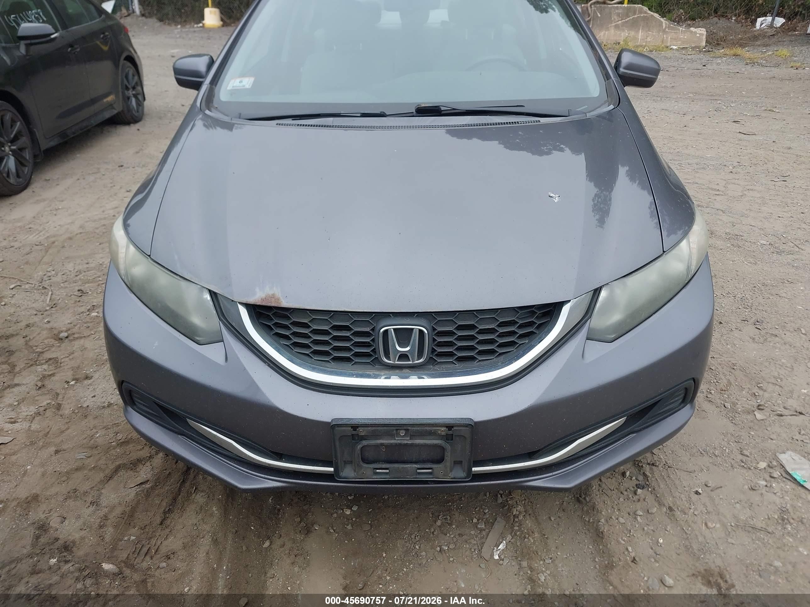 2014 Honda Civic Lx Gray vin: 2HGFB2F52EH510132