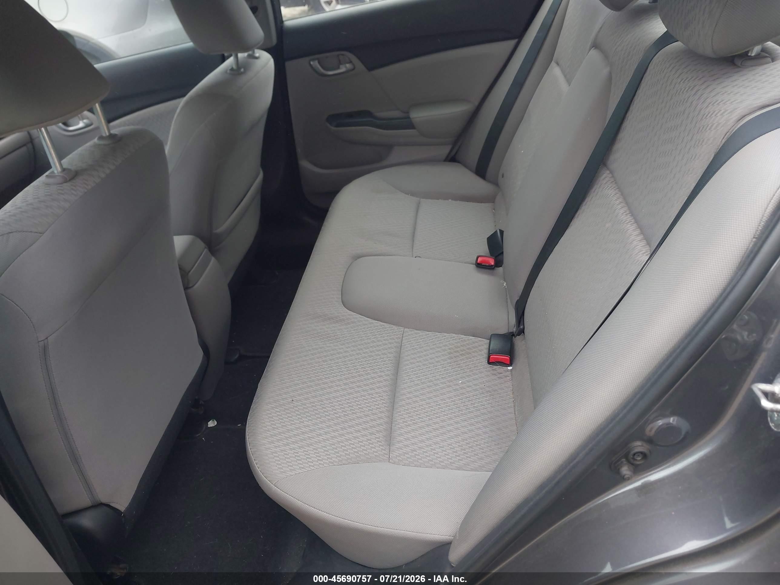 2014 Honda Civic Lx Gray vin: 2HGFB2F52EH510132