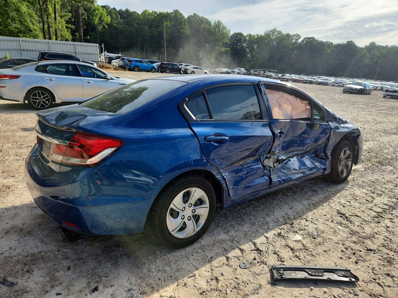 2014 Honda Civic Lx Blue vin: 2HGFB2F52EH518750