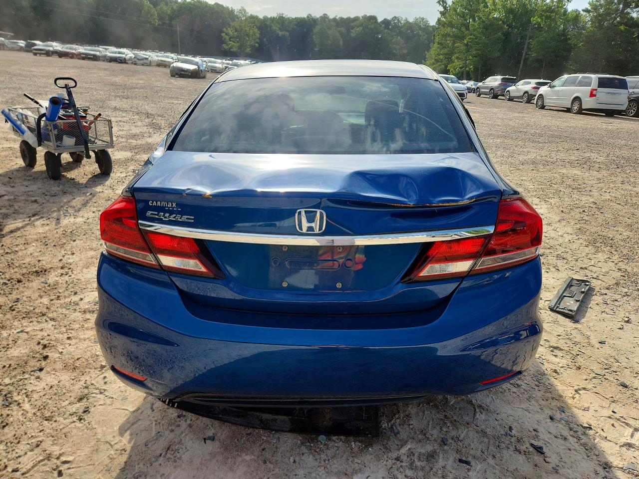 2014 Honda Civic Lx Blue vin: 2HGFB2F52EH518750