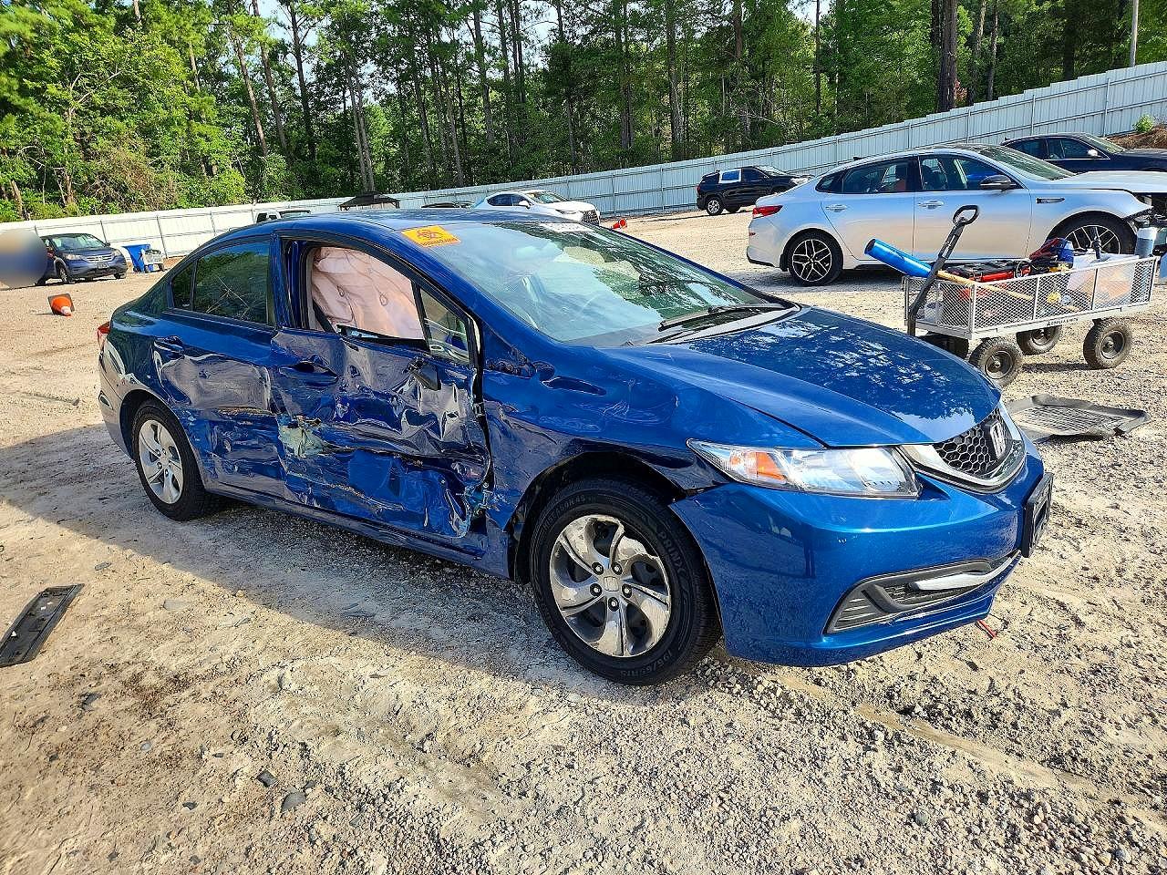 2014 Honda Civic Lx Blue vin: 2HGFB2F52EH518750