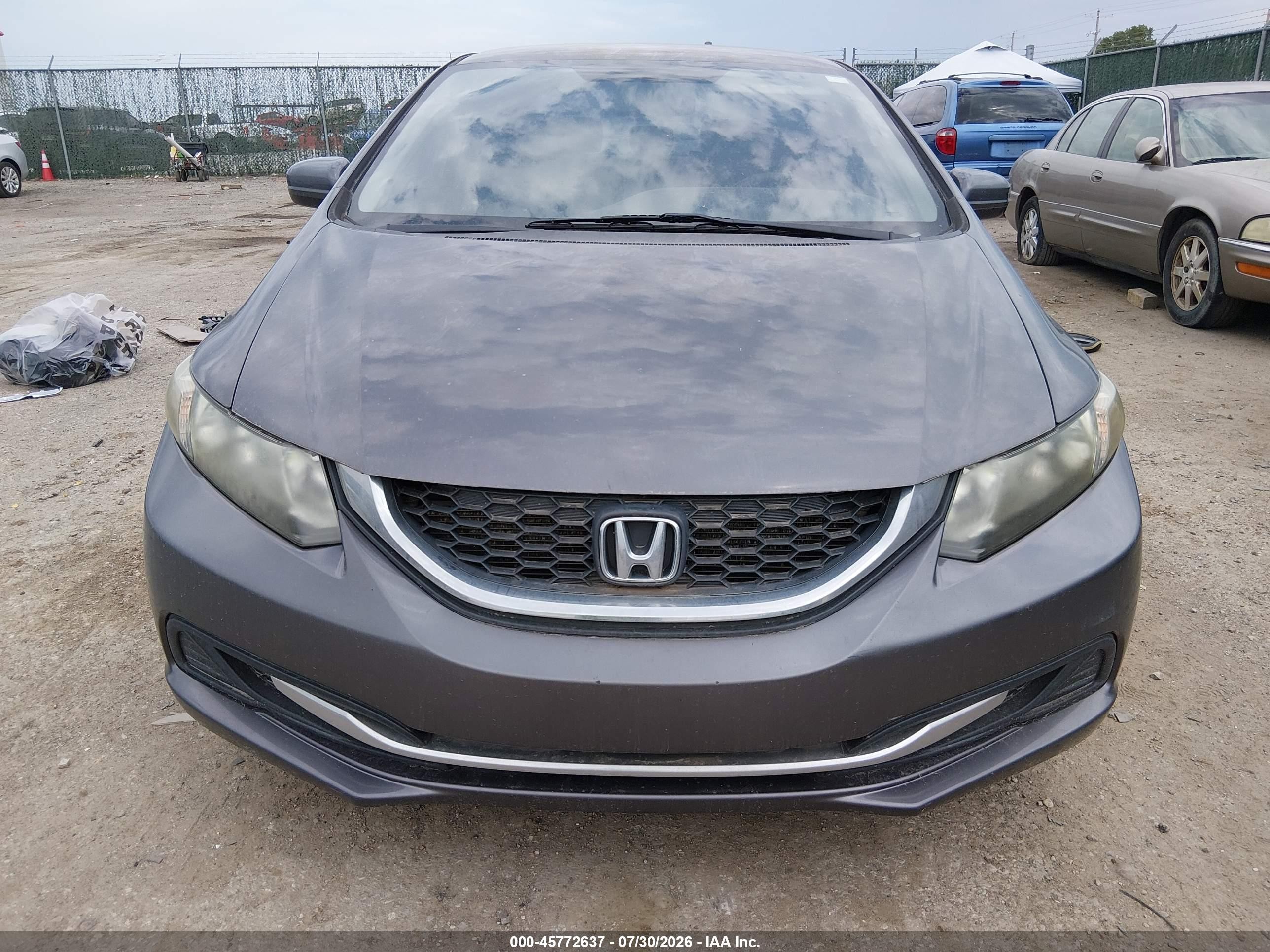 2014 Honda Civic Lx Gray vin: 2HGFB2F52EH521714