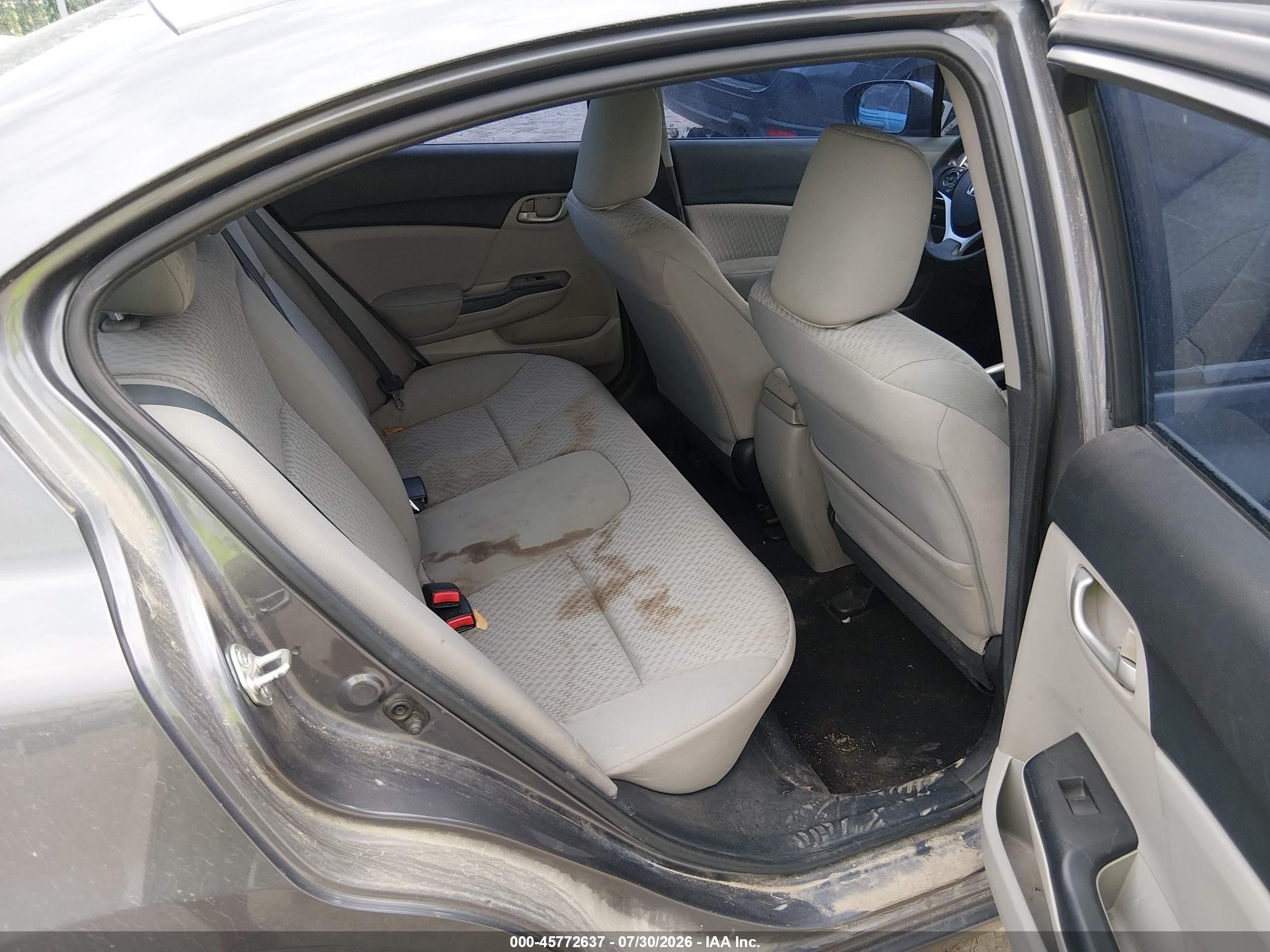 2014 Honda Civic Lx Gray vin: 2HGFB2F52EH521714
