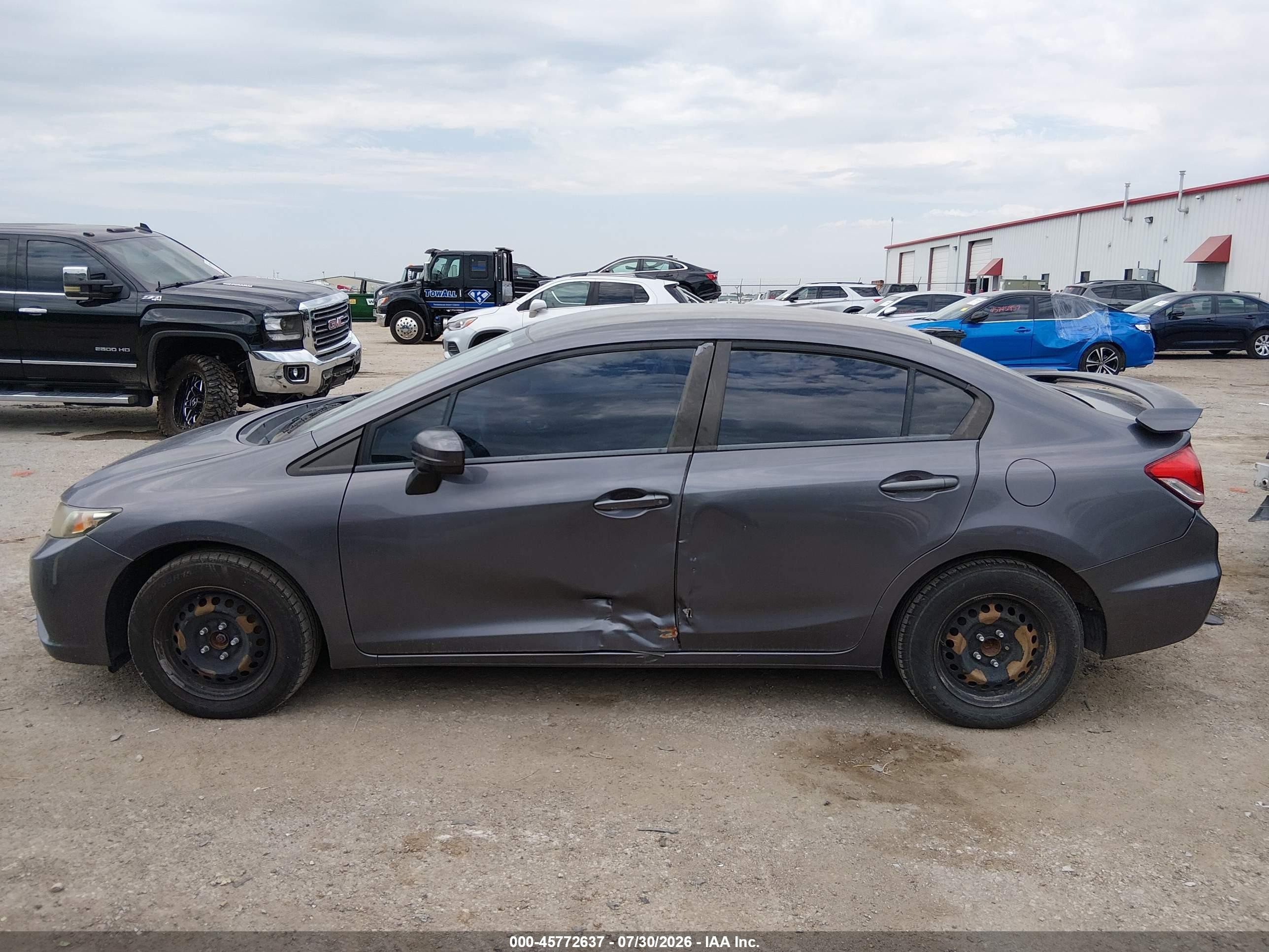 2014 Honda Civic Lx Gray vin: 2HGFB2F52EH521714