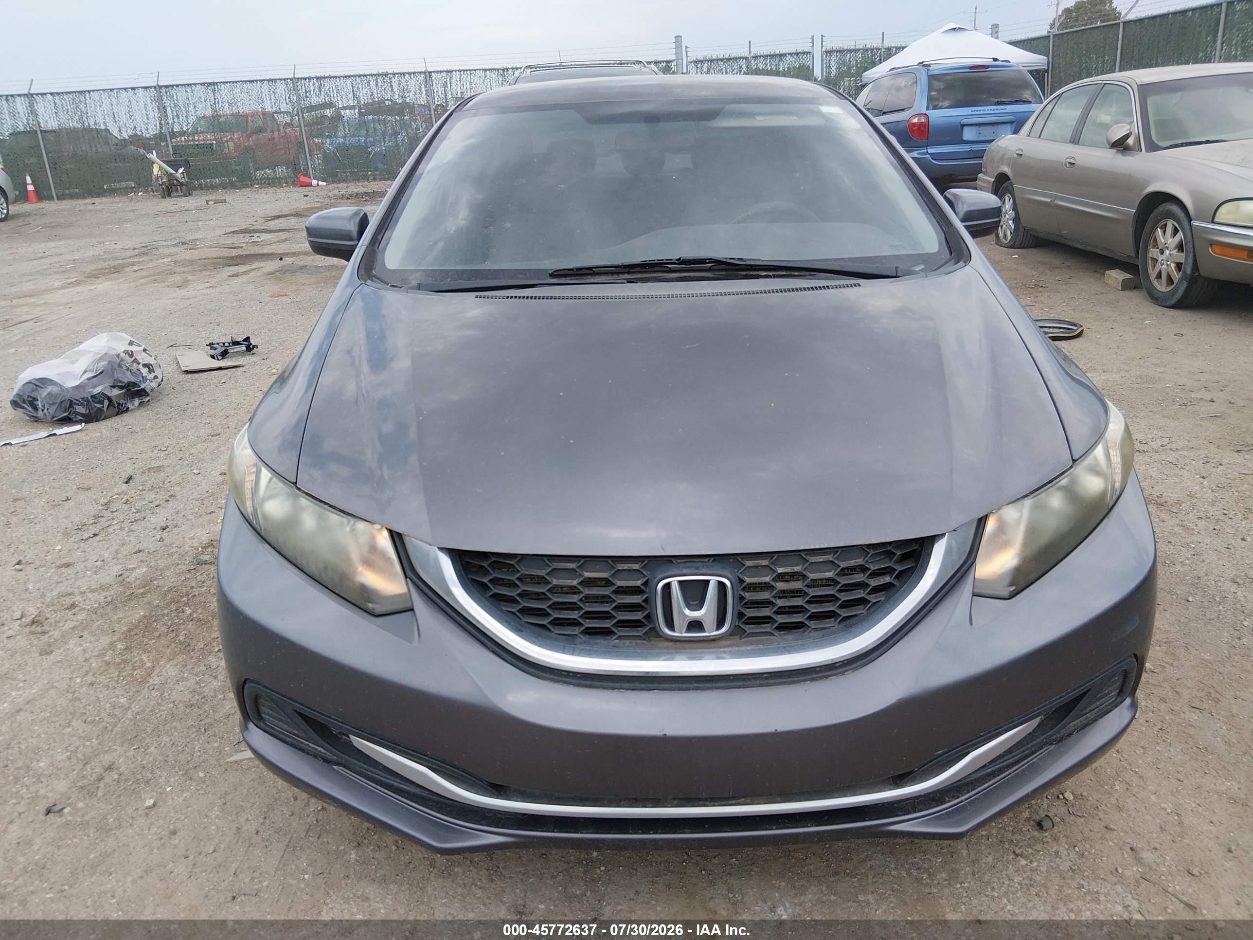 2014 Honda Civic Lx Gray vin: 2HGFB2F52EH521714
