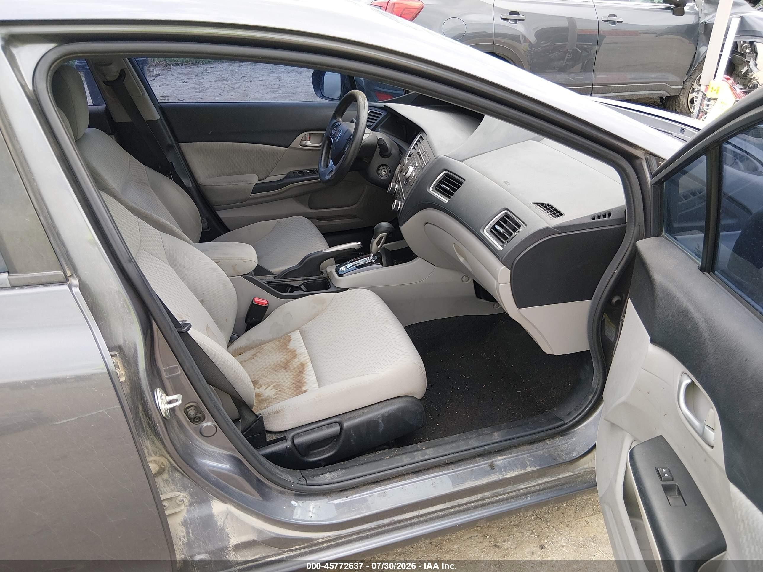2014 Honda Civic Lx Gray vin: 2HGFB2F52EH521714