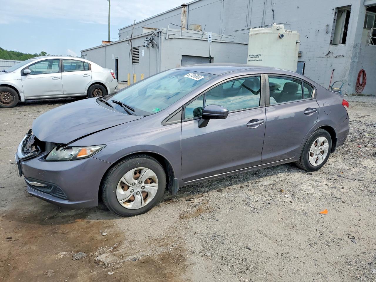 2014 Honda Civic Lx Gray vin: 2HGFB2F52EH521728