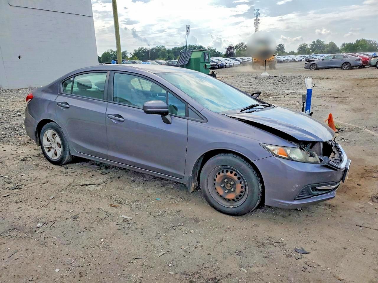 2014 Honda Civic Lx Gray vin: 2HGFB2F52EH521728