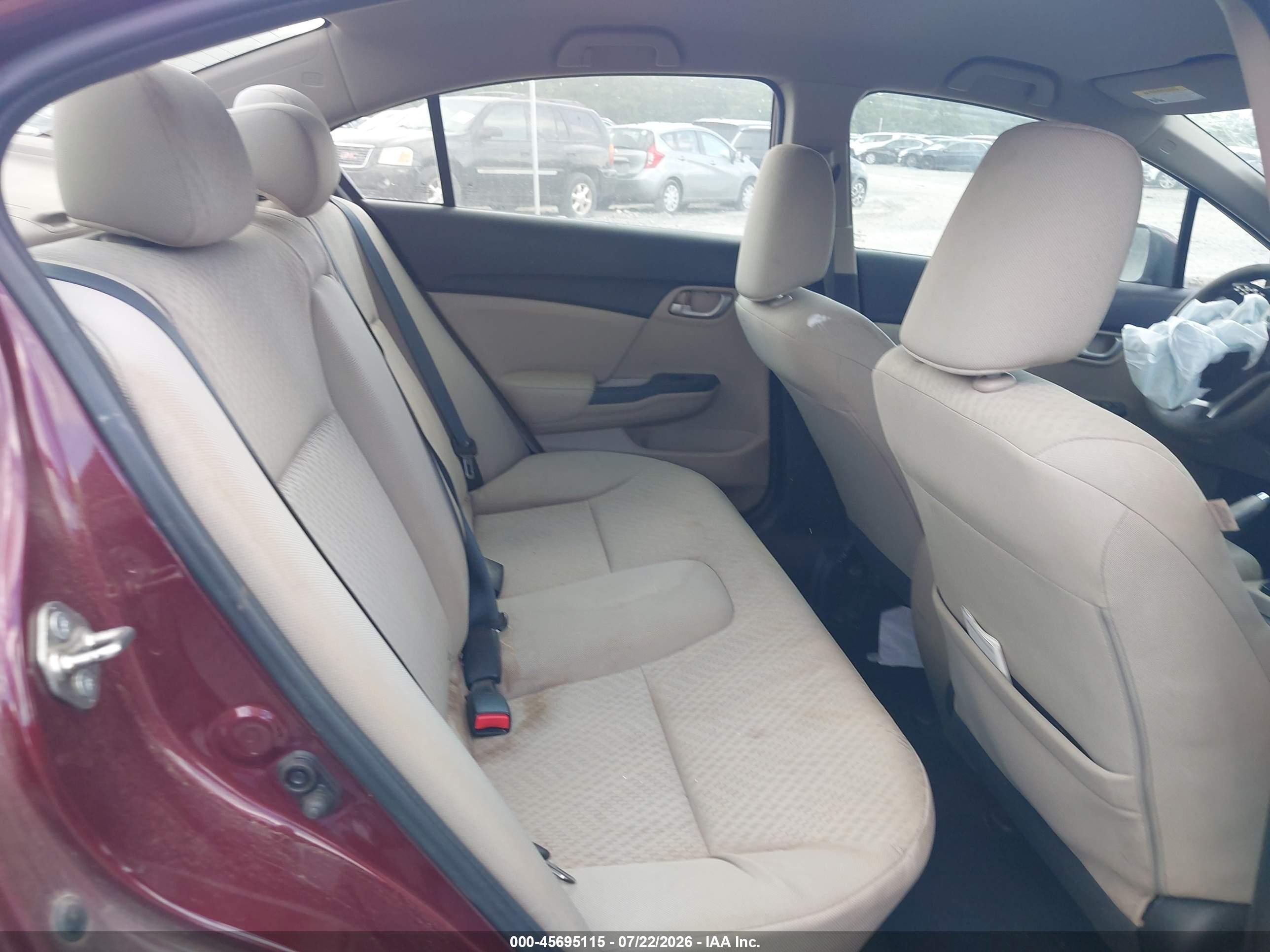 2014 Honda Civic Lx Burgundy vin: 2HGFB2F52EH525116
