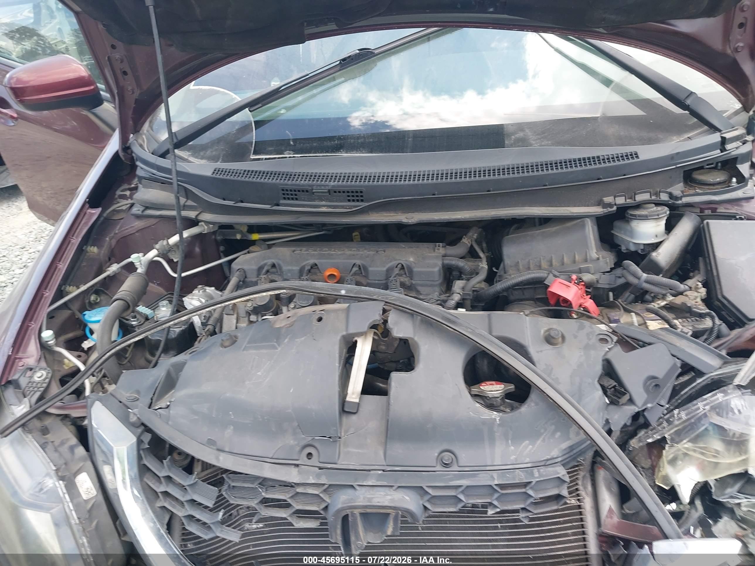 2014 Honda Civic Lx Burgundy vin: 2HGFB2F52EH525116