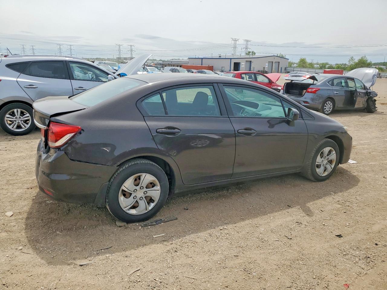 2014 Honda Civic Lx Brown vin: 2HGFB2F52EH527609