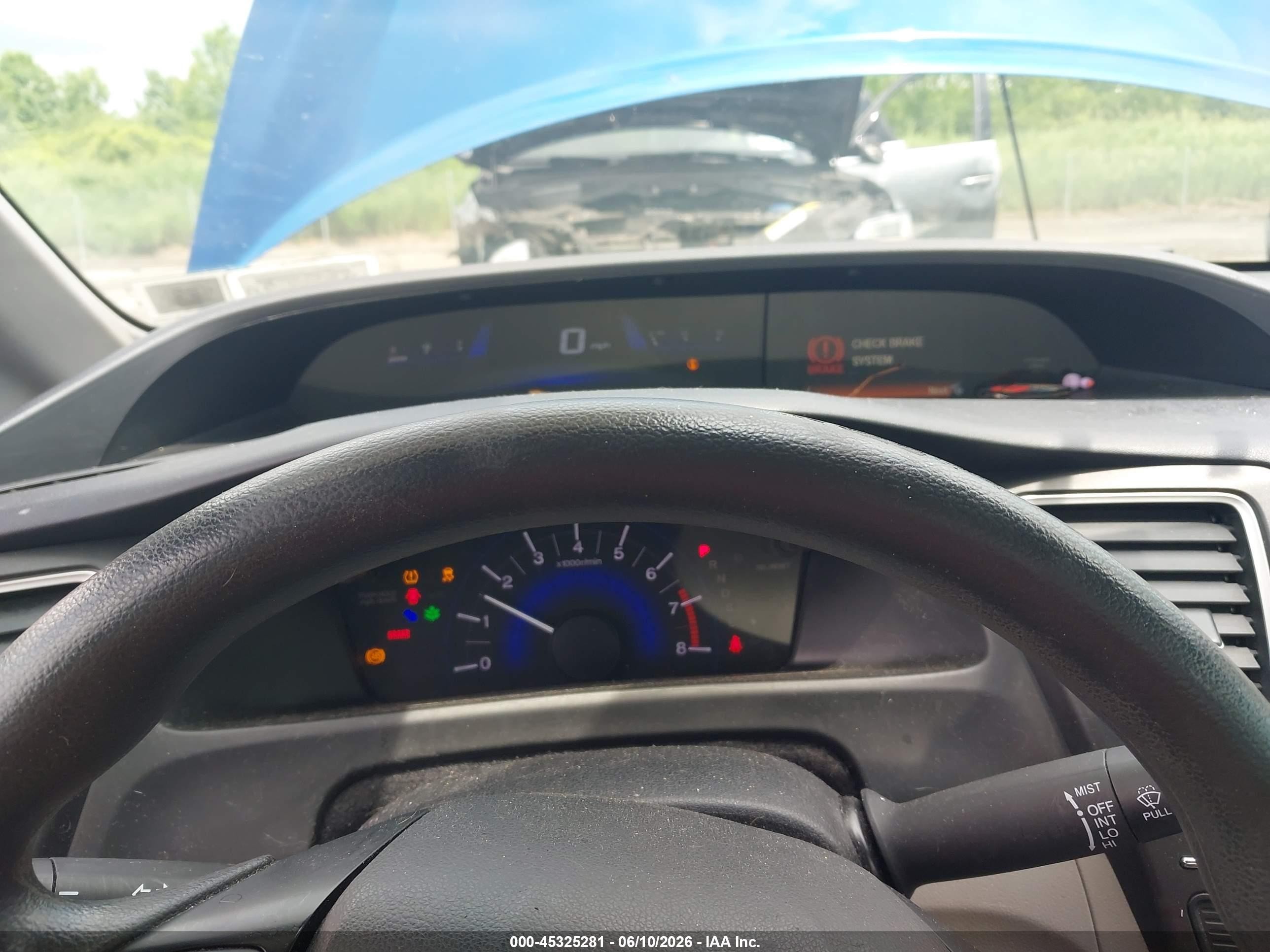 2014 Honda Civic Lx Blue vin: 2HGFB2F52EH530977