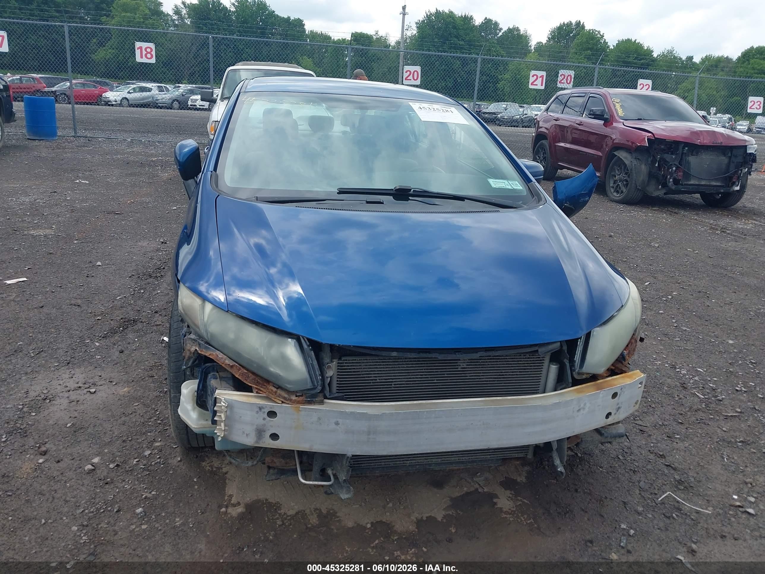 2014 Honda Civic Lx Blue vin: 2HGFB2F52EH530977