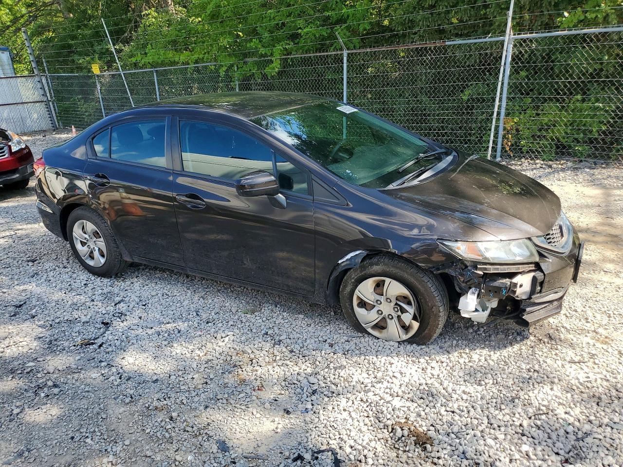 2014 Honda Civic Lx Brown vin: 2HGFB2F52EH548301