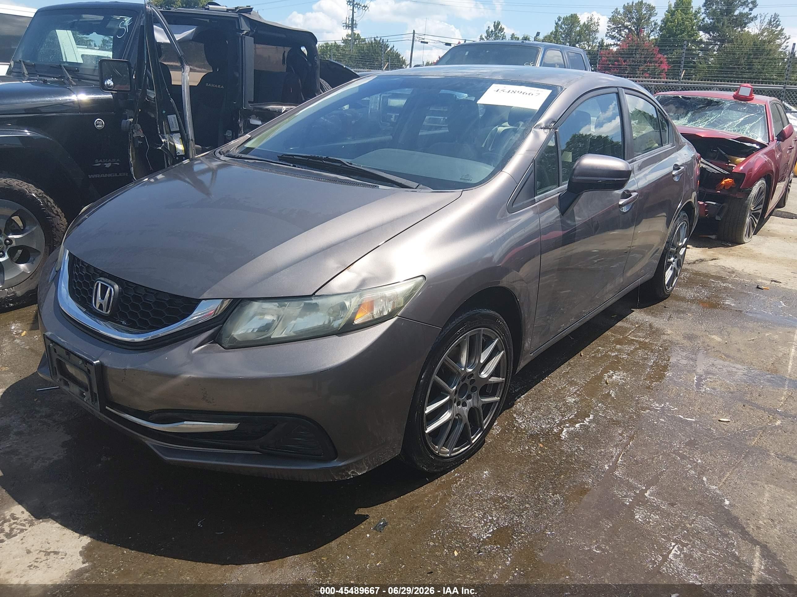 2014 Honda Civic Lx Gray vin: 2HGFB2F52EH550310