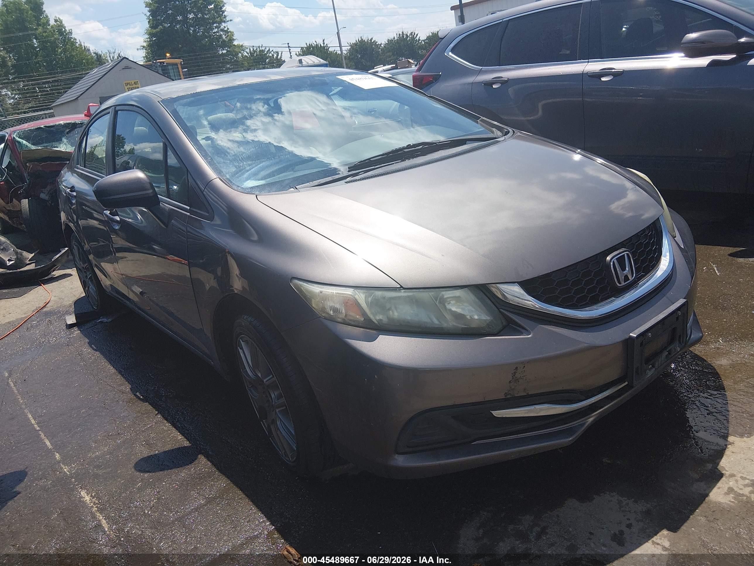 2014 Honda Civic Lx Gray vin: 2HGFB2F52EH550310