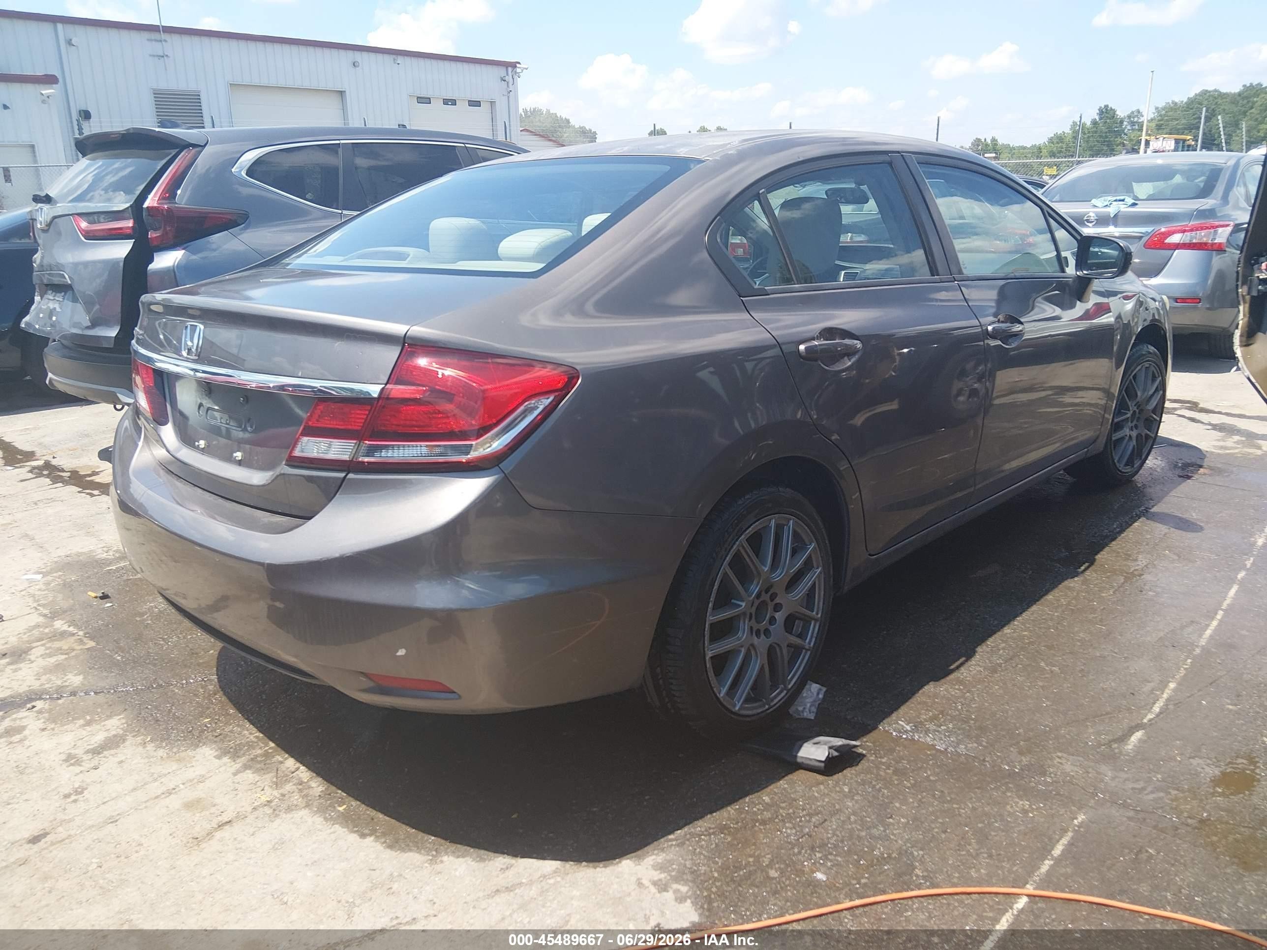 2014 Honda Civic Lx Gray vin: 2HGFB2F52EH550310