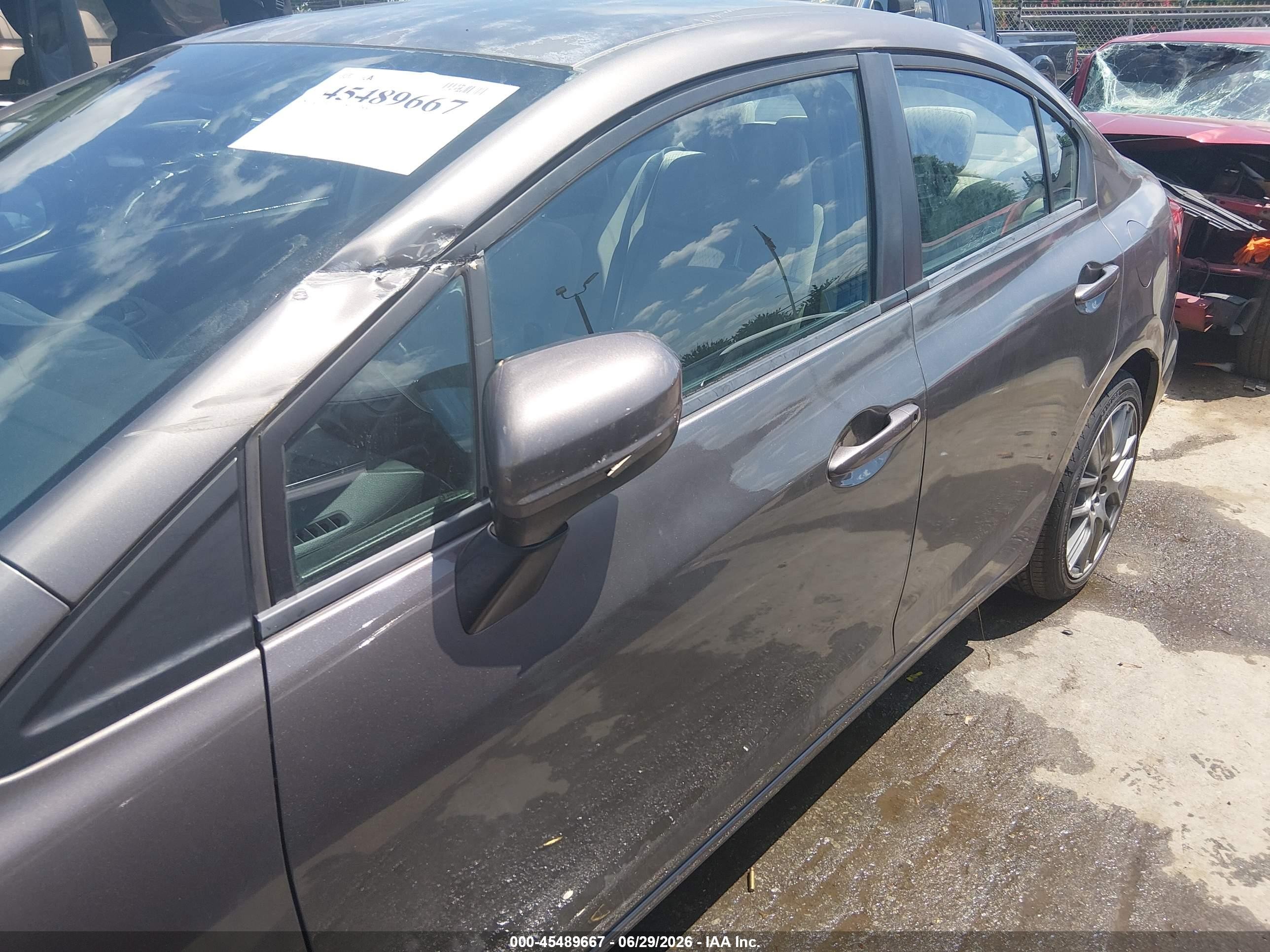 2014 Honda Civic Lx Gray vin: 2HGFB2F52EH550310