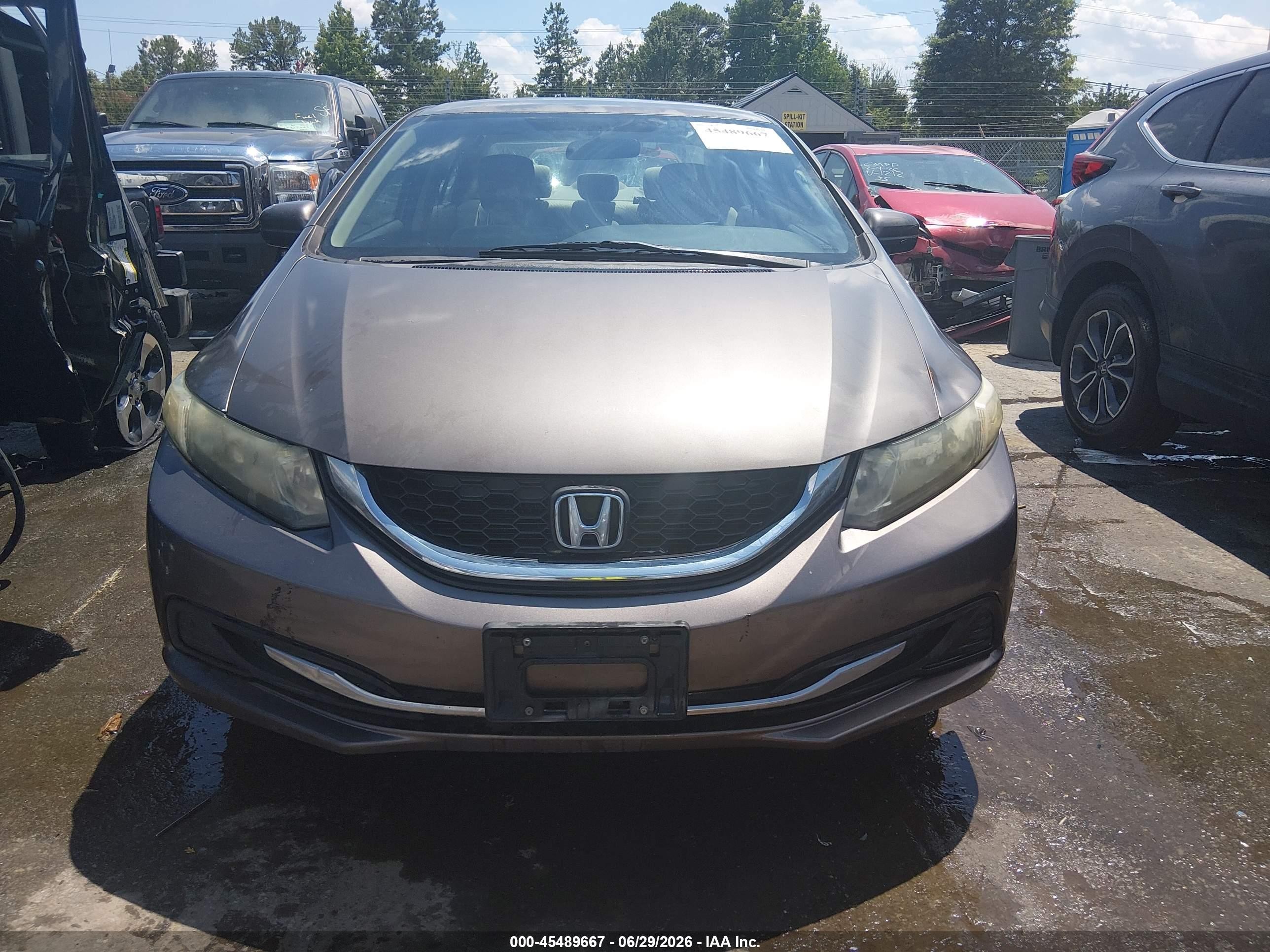 2014 Honda Civic Lx Gray vin: 2HGFB2F52EH550310