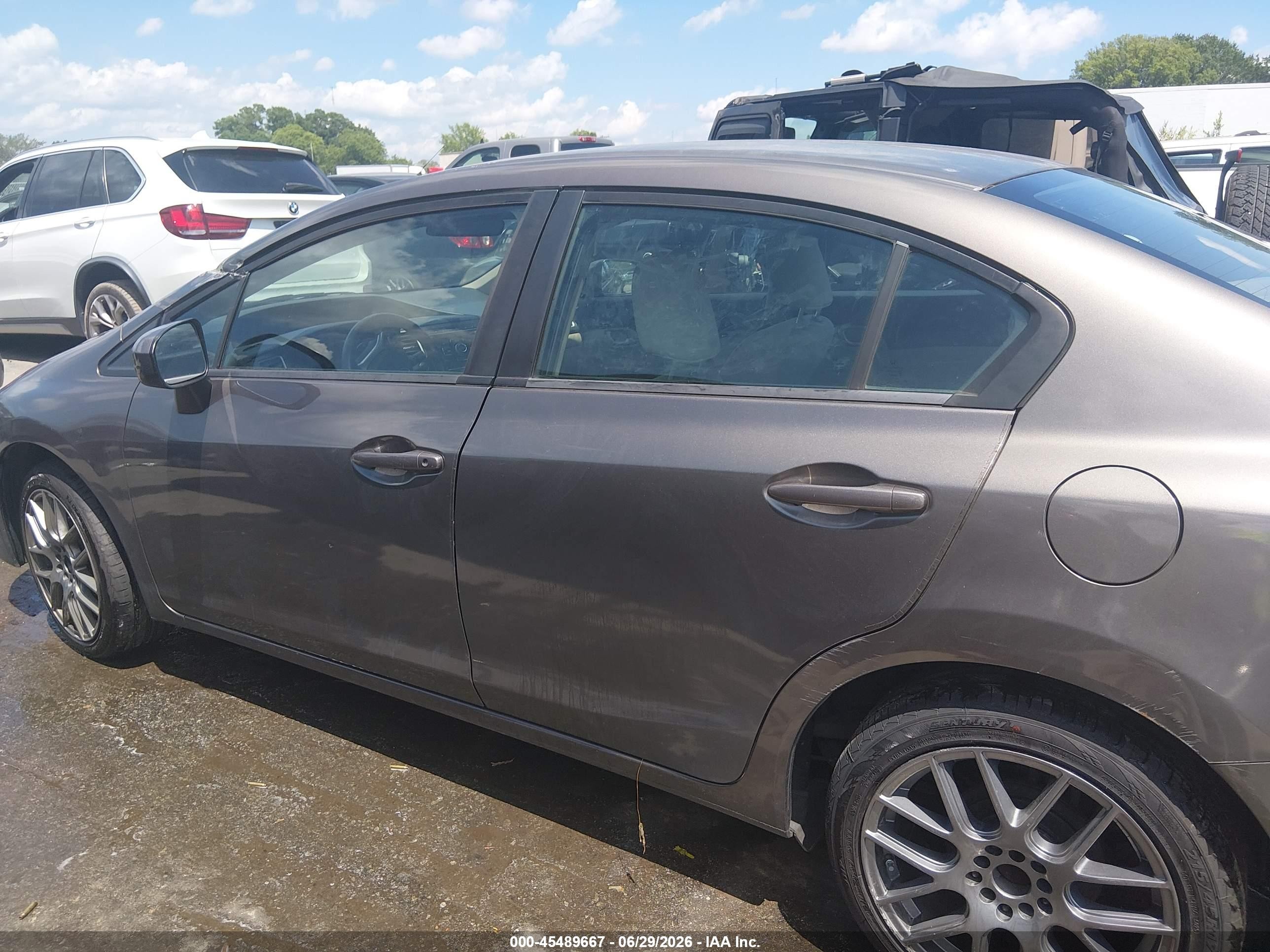 2014 Honda Civic Lx Gray vin: 2HGFB2F52EH550310
