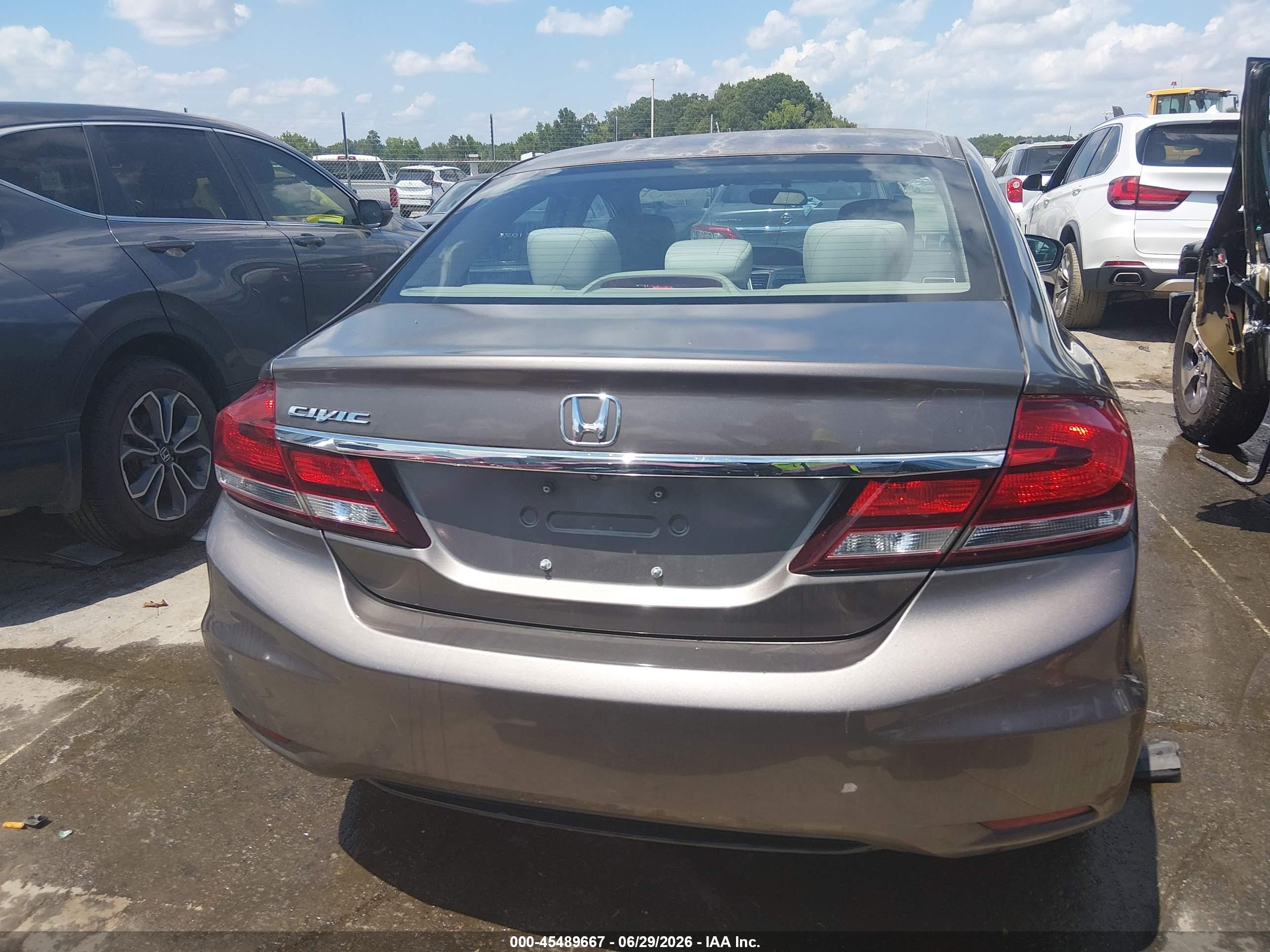 2014 Honda Civic Lx Gray vin: 2HGFB2F52EH550310