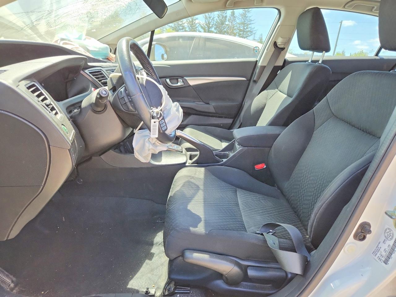2015 Honda Civic Lx White vin: 2HGFB2F52FH027211