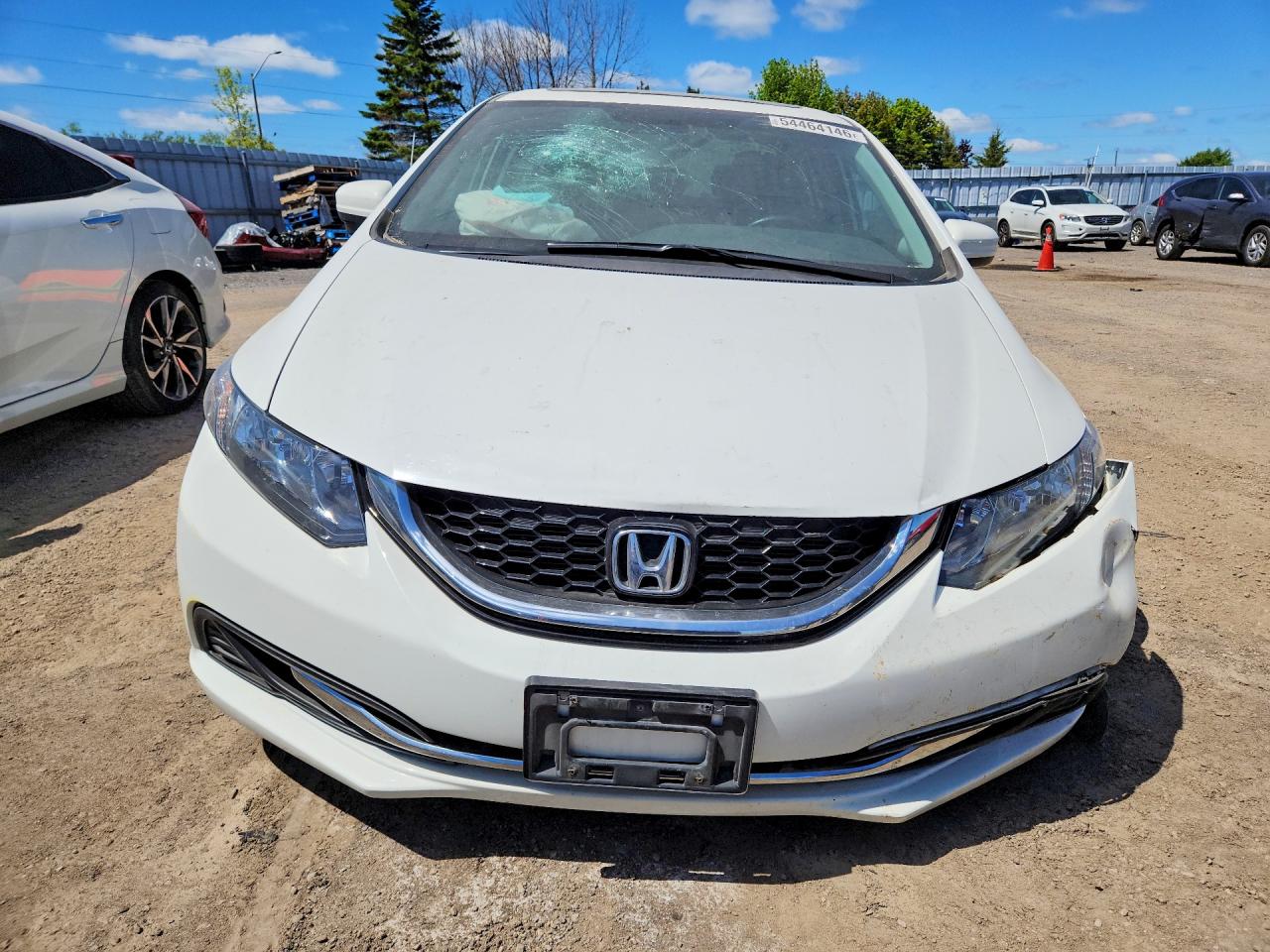 2015 Honda Civic Lx White vin: 2HGFB2F52FH027211