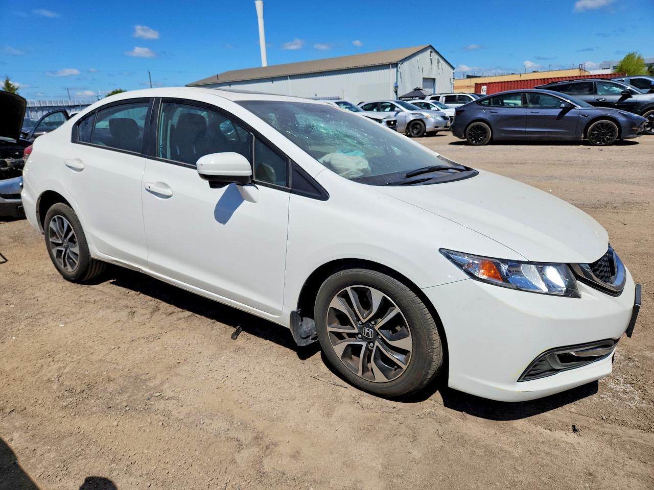 2015 Honda Civic Lx White vin: 2HGFB2F52FH027211