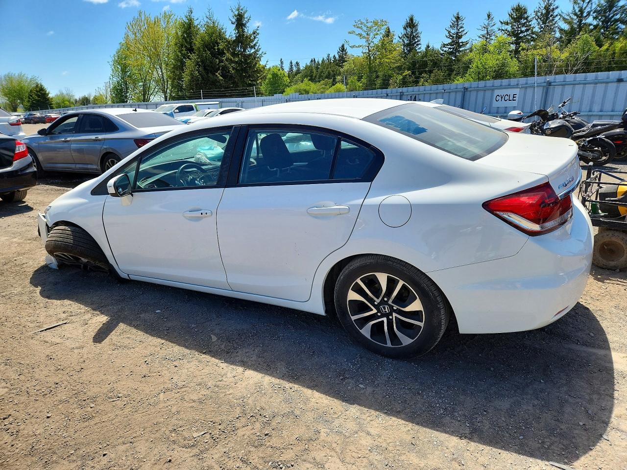 2015 Honda Civic Lx White vin: 2HGFB2F52FH027211