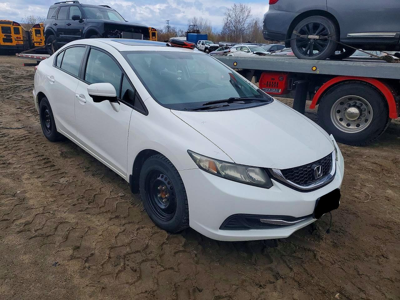 2015 Honda Civic Lx White vin: 2HGFB2F52FH028441