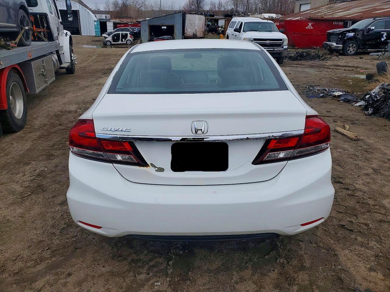 2015 Honda Civic Lx White vin: 2HGFB2F52FH028441