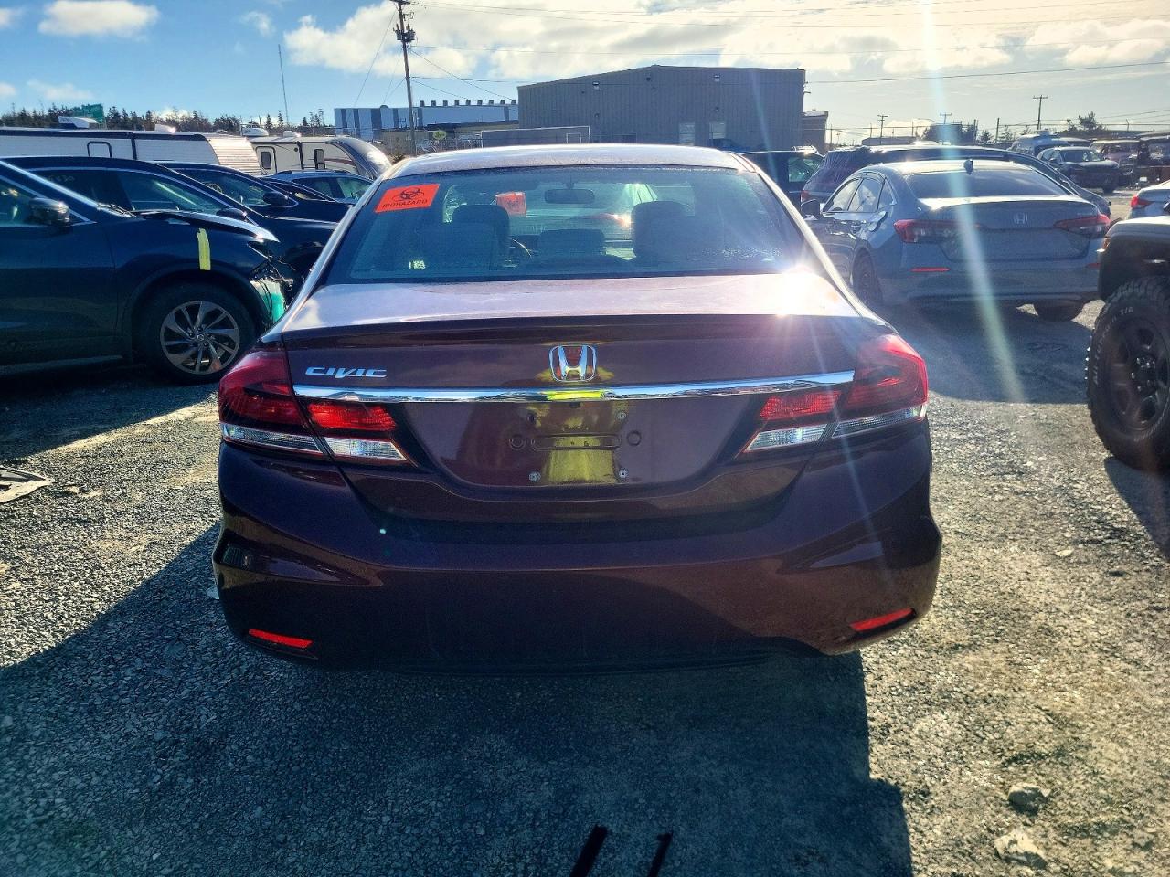 2015 Honda Civic Lx Burgundy vin: 2HGFB2F52FH060421