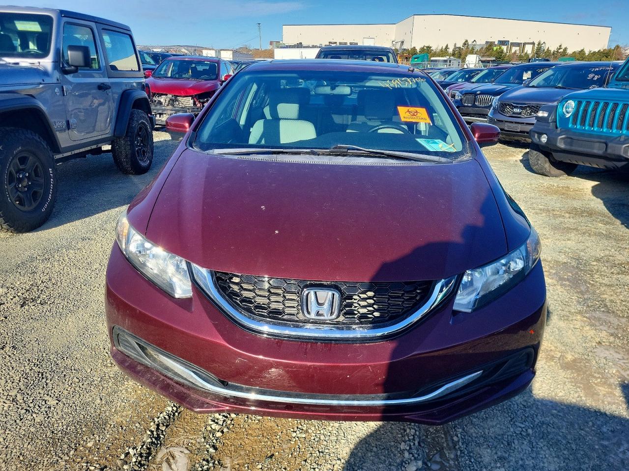 2015 Honda Civic Lx Burgundy vin: 2HGFB2F52FH060421