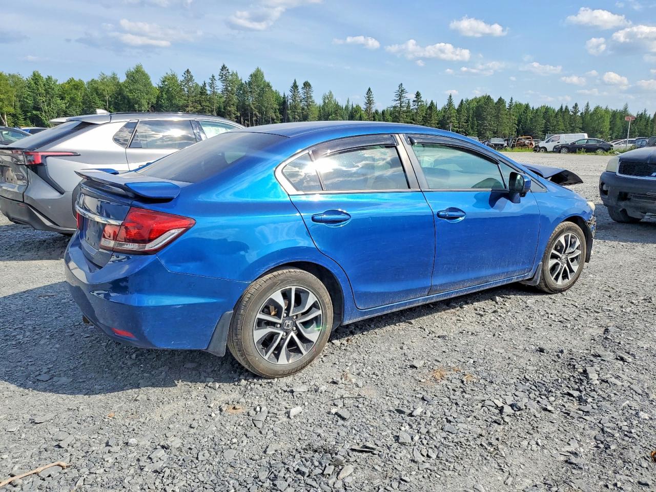 2015 Honda Civic Lx Blue vin: 2HGFB2F52FH061035